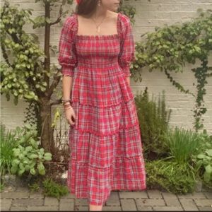 HILL HOUSE HOME NESLI DRESS TARTAN